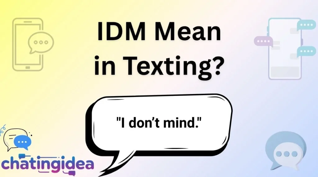 IDM Mean in Texting?