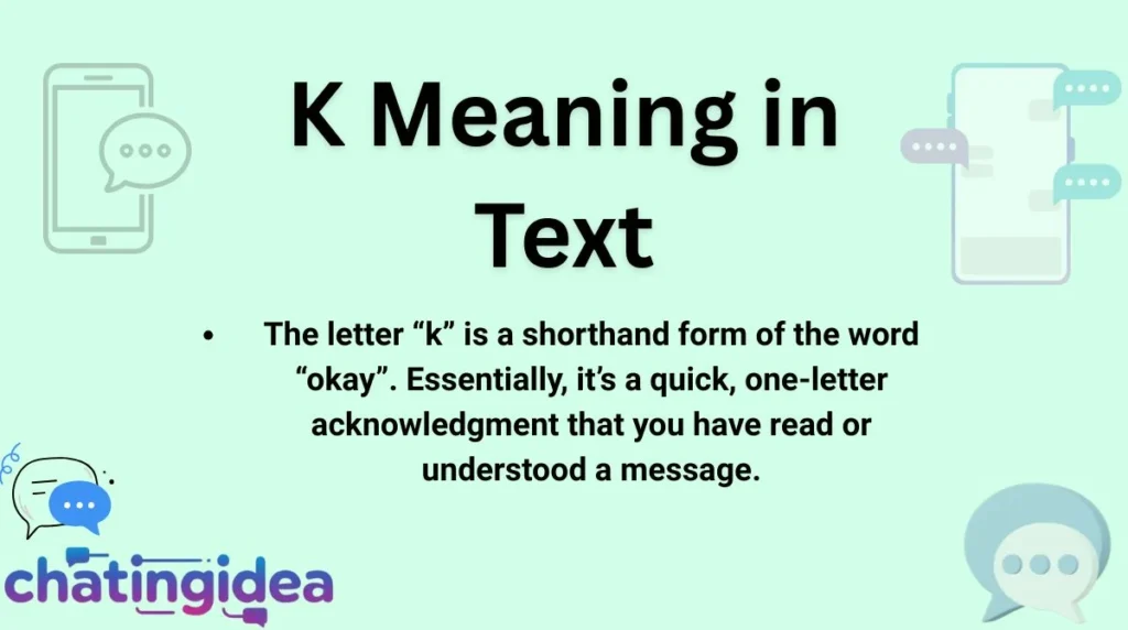 K Meaning in Text