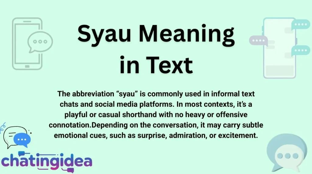 Syau Meaning in Text